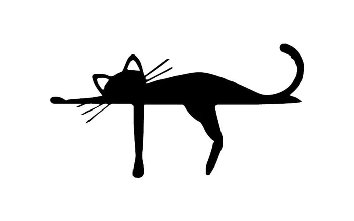 Illustration of a cat sprawled across a ledge