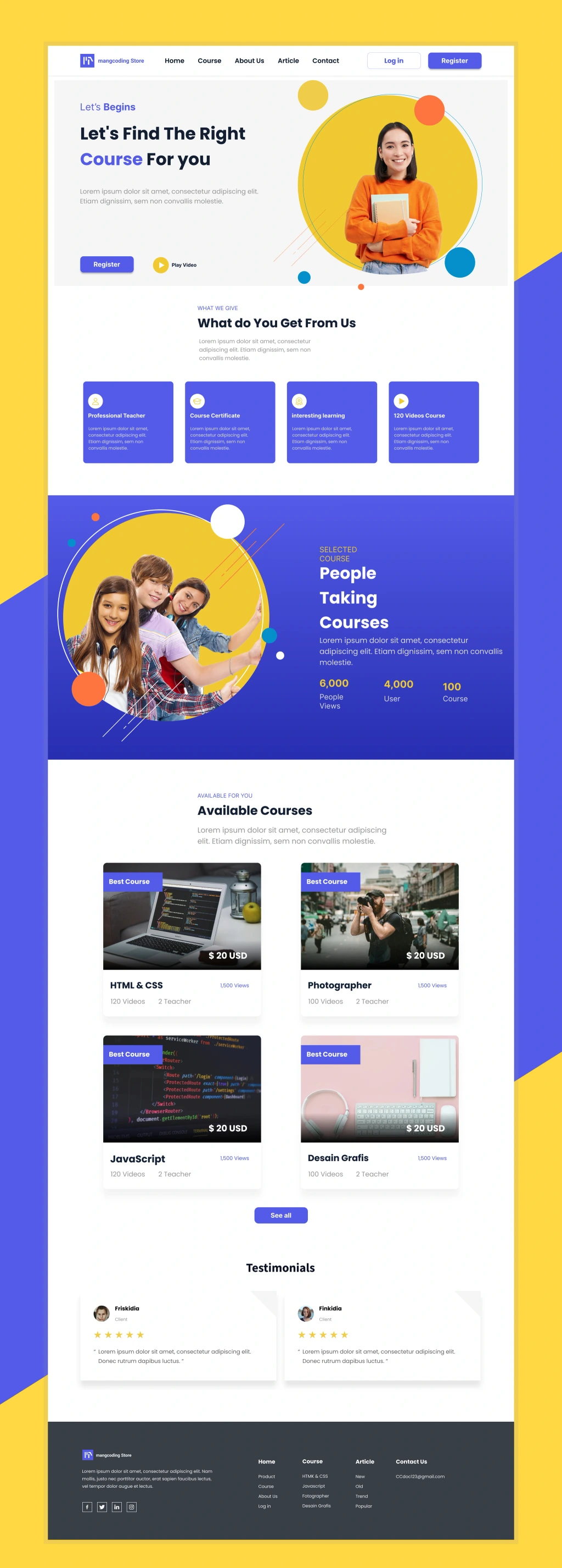 Responsive — desktop view