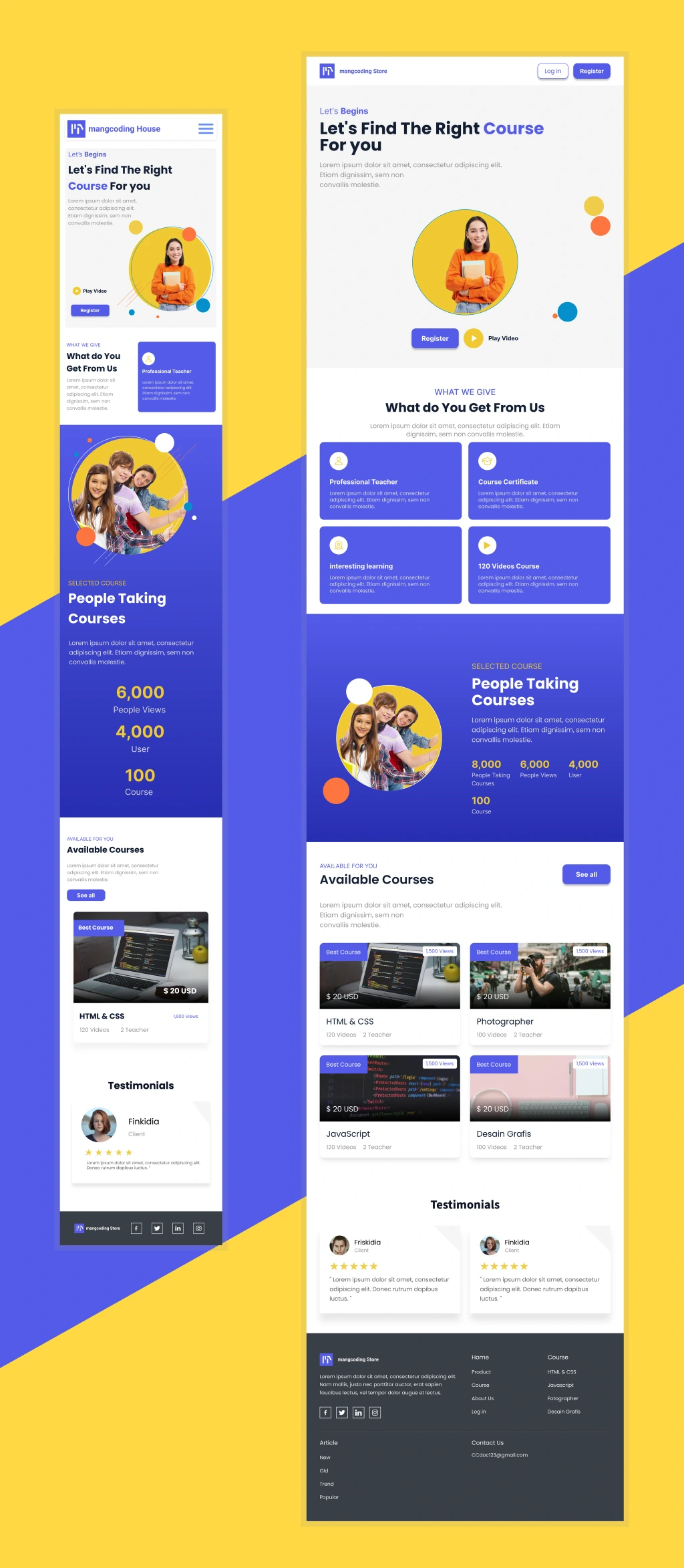 Responsive — landing page